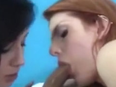 Foursome With Bigass Redhead And Brunette 2