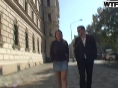 Hot Janet taking a walk over town with her handsome boyfriend