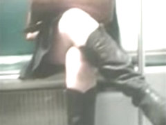 Upskirt With Boots On Subway