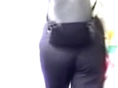 Pants have slid between the candid babes butt cheeks 07zi