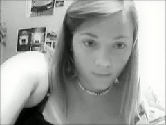 Blonde teen masturbating on webcam