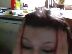 Flexible girl shows off on webcam