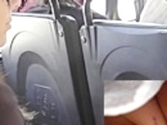 Very erotic upskirts on the Russian bus
