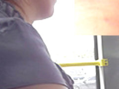 Sexy upskirt shows appetizing ass filmed in the bus