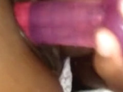 girlfriend fucking her pussy with dildo