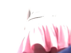 Pink skirt thongs revealed in voyeur video