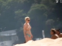 Nude beach video starring  blonde naked milf