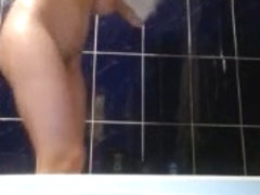 a shower and some pussy rubbing