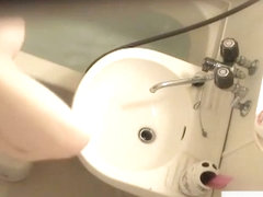 Perfect asian brunette teen bath voyeur video