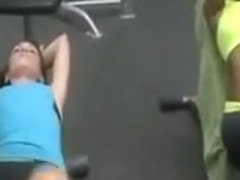 Horny young lesbos at the gym