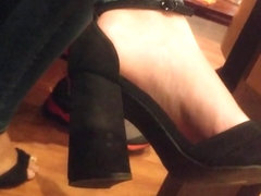 Hot girl feet in high heels