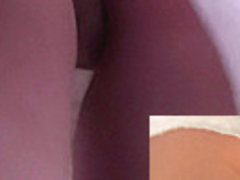 Amateur upskirt clip with cute bodycolor pantyhose