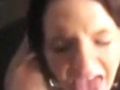 Sluts get facials in a naughty amatur porn vid