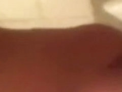 My tattooed dark brown flatmate acquires her bawdy cleft doggyfucked in the shower
