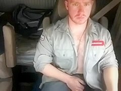 Corpulent shlong truck driver on livecam