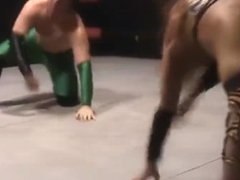 Fit Bitch humiliates man in ring
