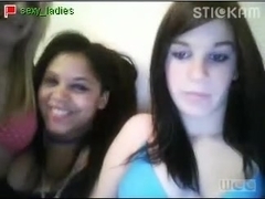 3 immature cuties stripping on webcam