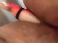 Hairbrush in bbw ass clit rubbing until she squirts!! Naughty Bunny