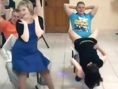 Lap dance competition on a wedding