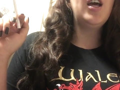 Sexy Chubby Brunette Goddess Smoking and Talking in cute sexy voice ASMR