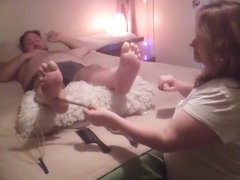 Jesse gets his feet tickled