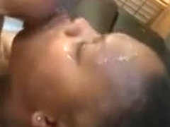 Black Ghetto Whore Getting Her Face Destroyed On Sofa