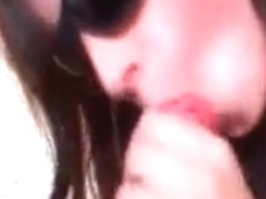 Hot blowjob with teen minx in sunglasses