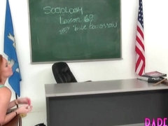 Redhead Alex Tanner tongues by stepmom at school