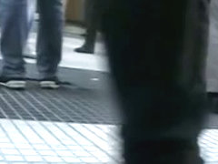 A libidinous upskirt spy cam voyeur video of a juicy rear end
