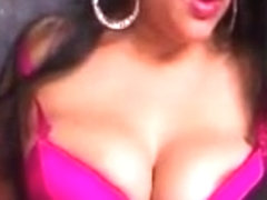 Arab girl fondles her big boobs on cam