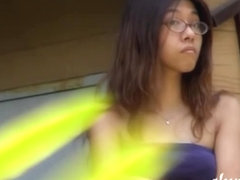 Cute Asian teen was unlucky to be boob sharked in public
