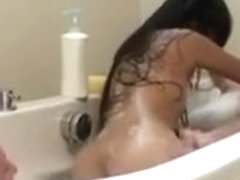 Asian babe gives intense soapy massage