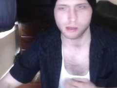 Huge cock athletic white boy jerking on webcam