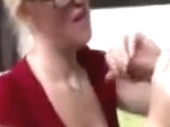 Hot Blonde Milf In Spex Pulls Cock And Cant Get Enough