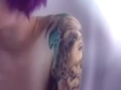 Tattoo short hair webcam tease