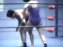 Mixed ring Wrestling. Vintage 1