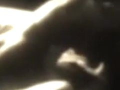 Dark and white video of darksome pumped up jerk penetrating white whore on sofa