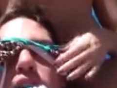 Women In Bikinis Sharing Dick At Pool Party Outdoors