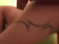 Tattooed Petite Slut Gets Banged Hard On The Couch