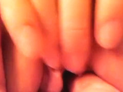 Fingering my 25yo girlfriend's smooth twat, clitoris close up