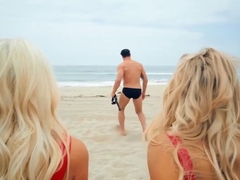 Baywatch Parody With Huge Tits Blonde Lifeguard Babes