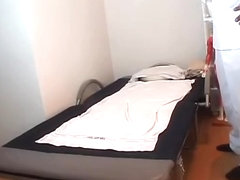 Big booty teen exposed in spy cam massage room video