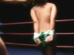 young girl wrestling