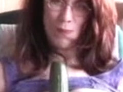 Hawt Breasty Older Experience Mamma Uses Cucumber To Satisfy