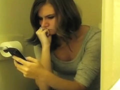 Cute girl secretly filmed peeing