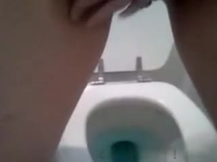 Fingering my tight in the bathroom