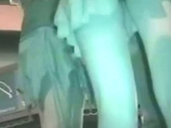 a couple of women twin upskirt footage in town at night