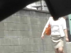 Bombastic Asian sexbomb looses her skirt during wicked sharking encounter