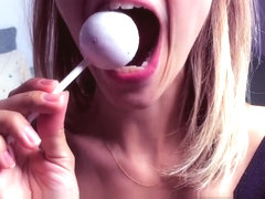 Lele, the college dream girl sucks a lolly and makes you cum. JOI countdown