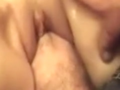 My naughty wife gets her phat love tunnel fucked with fake penis